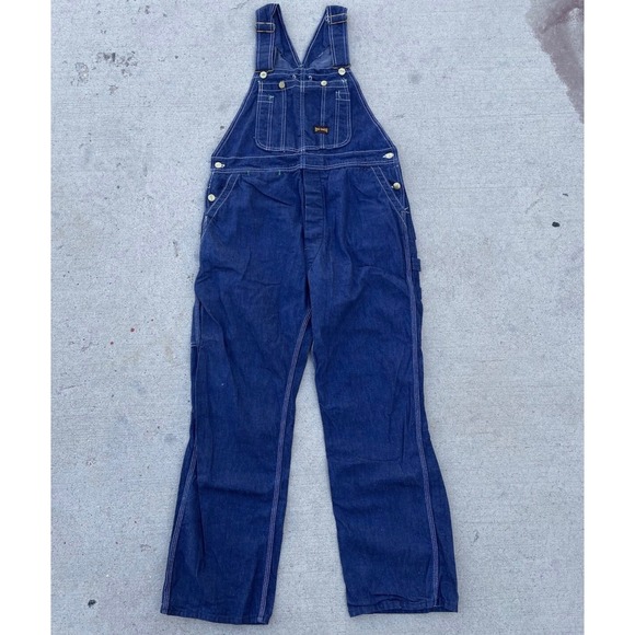 Big Smith Other - Vtg Big Smith Sanforized USA Made 1950s Denim Unlined Overalls Mens 44 x 30